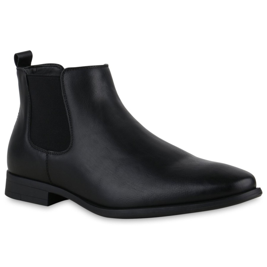 Herrenschuhe Stiefelparadies | Herren Chelsea Boots In Schwarz