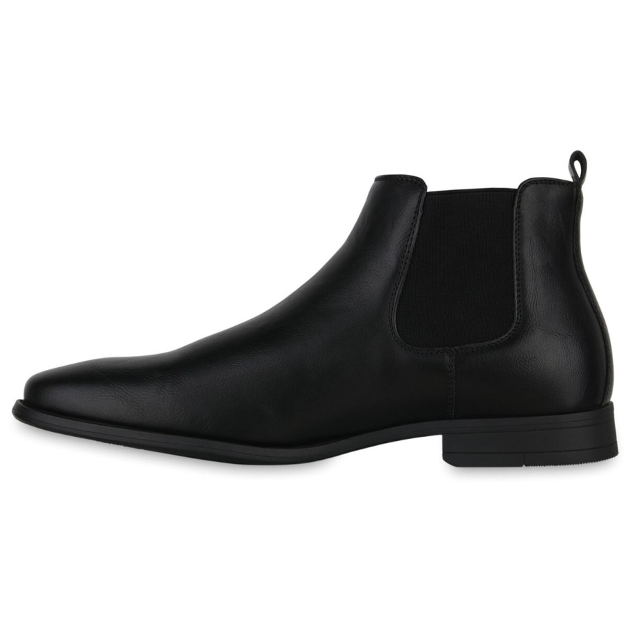 Herrenschuhe Stiefelparadies | Herren Chelsea Boots In Schwarz