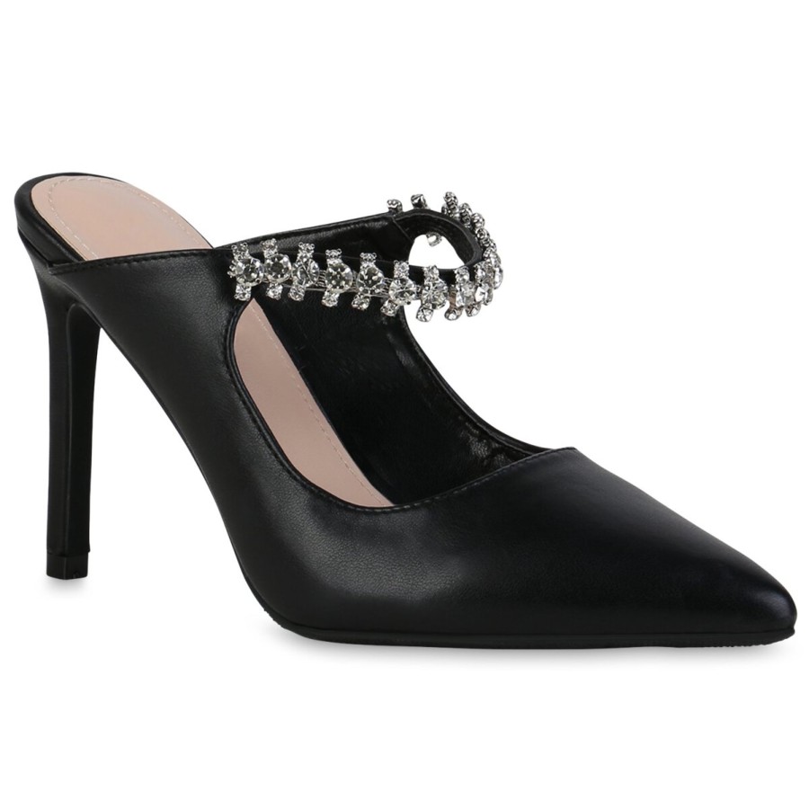 Damenschuhe Stiefelparadies | Damen Slingpumps In Schwarz