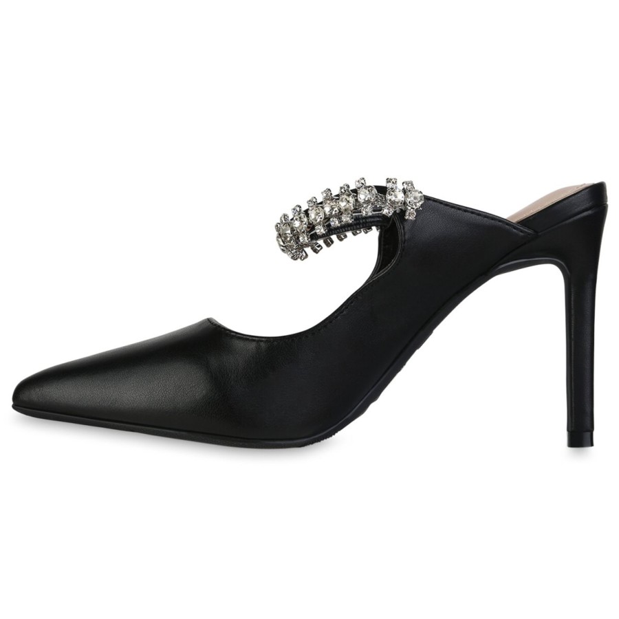 Damenschuhe Stiefelparadies | Damen Slingpumps In Schwarz