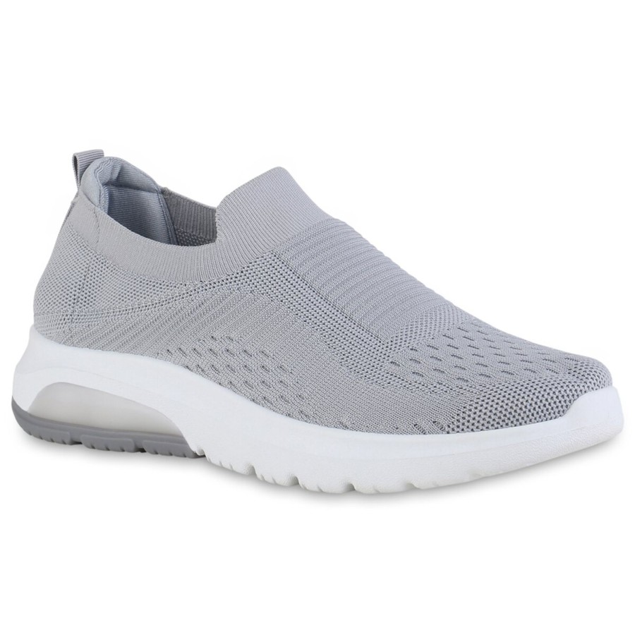 Herrenschuhe Stiefelparadies | Herren Slip Ons In Grau