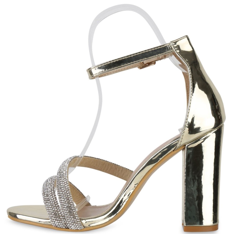 Damenschuhe Stiefelparadies | Damen High Heels In Gold