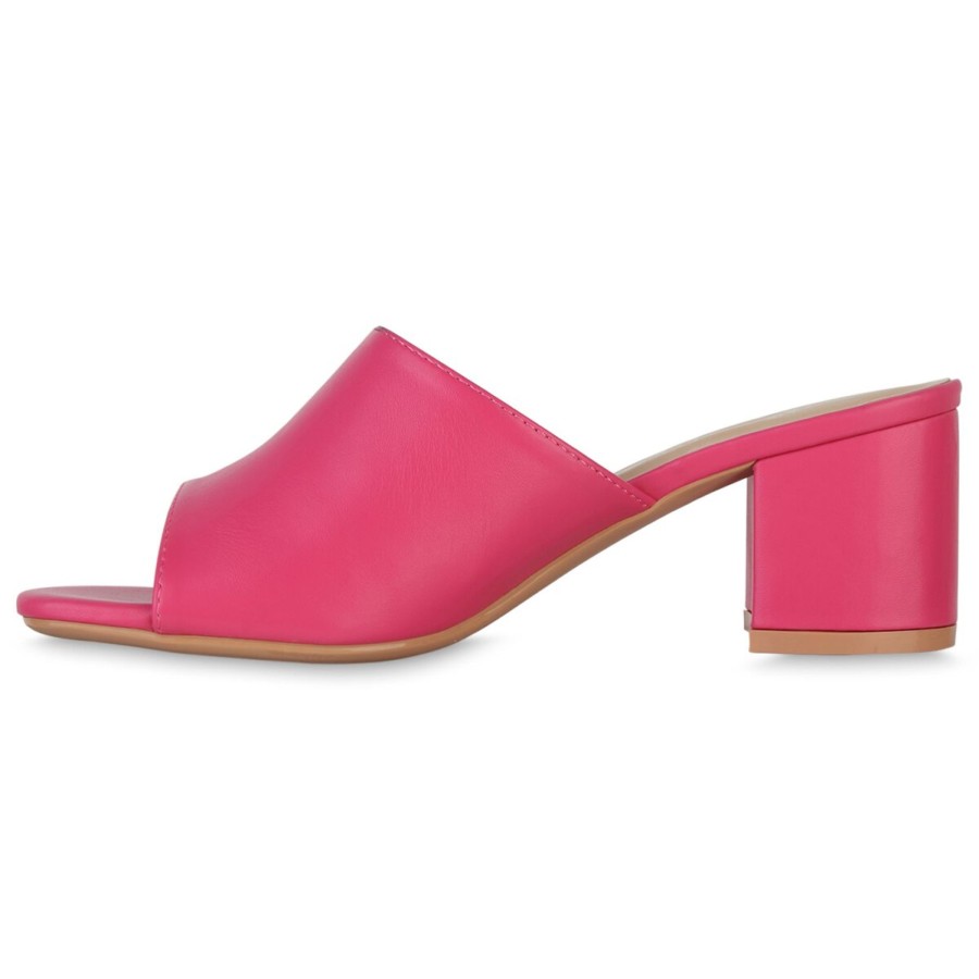 Damenschuhe Stiefelparadies | Damen Pantoletten In Fuchsia