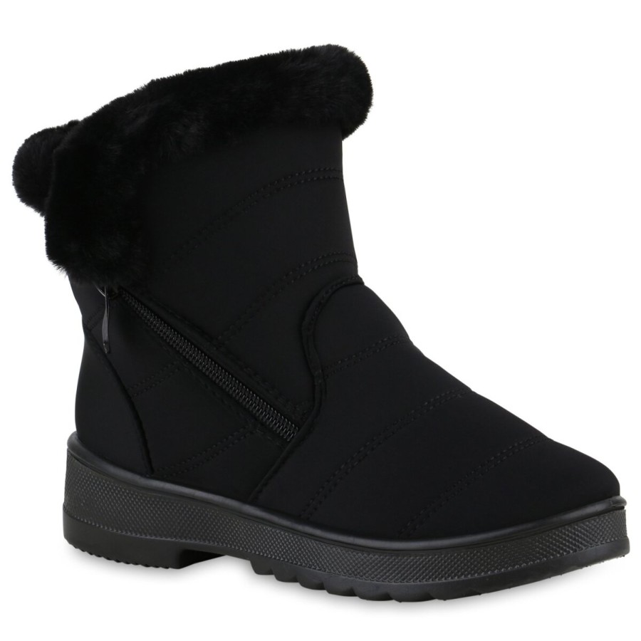 Damenschuhe Stiefelparadies | Damen Winter Boots In Schwarz