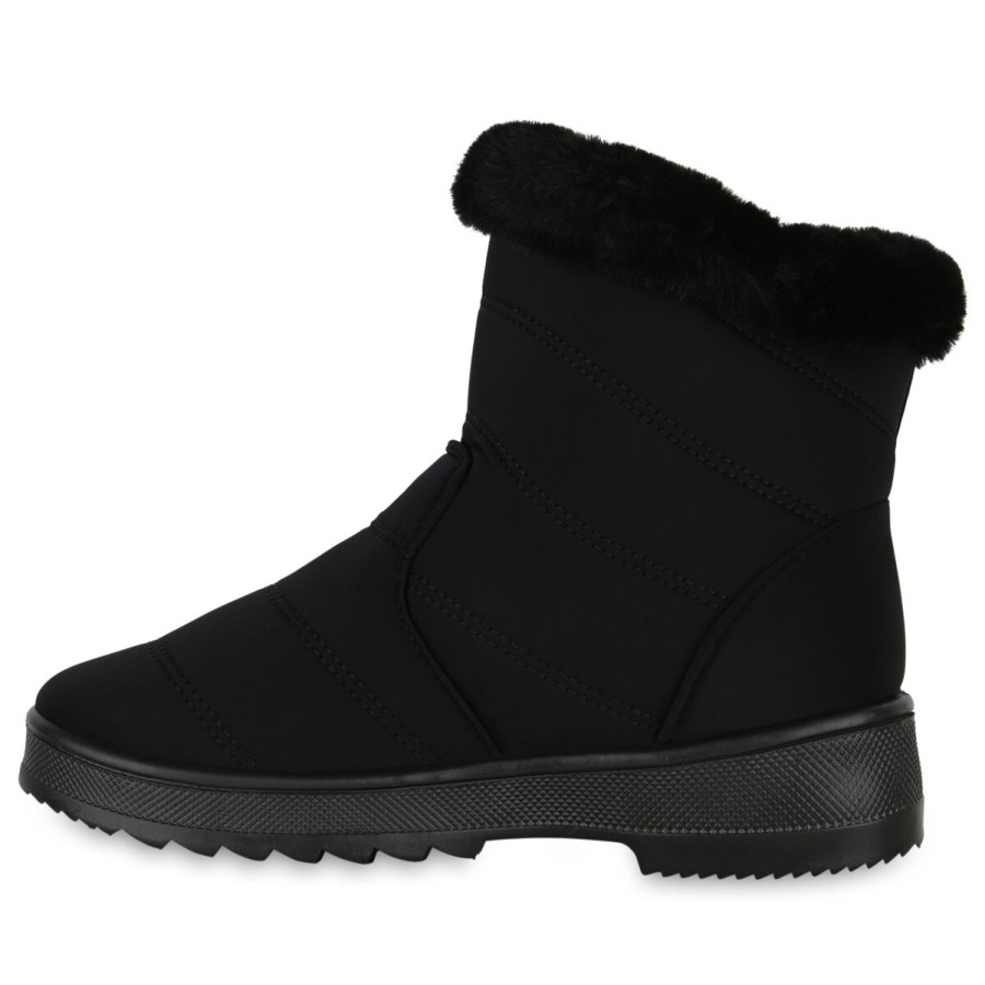 Damenschuhe Stiefelparadies | Damen Winter Boots In Schwarz