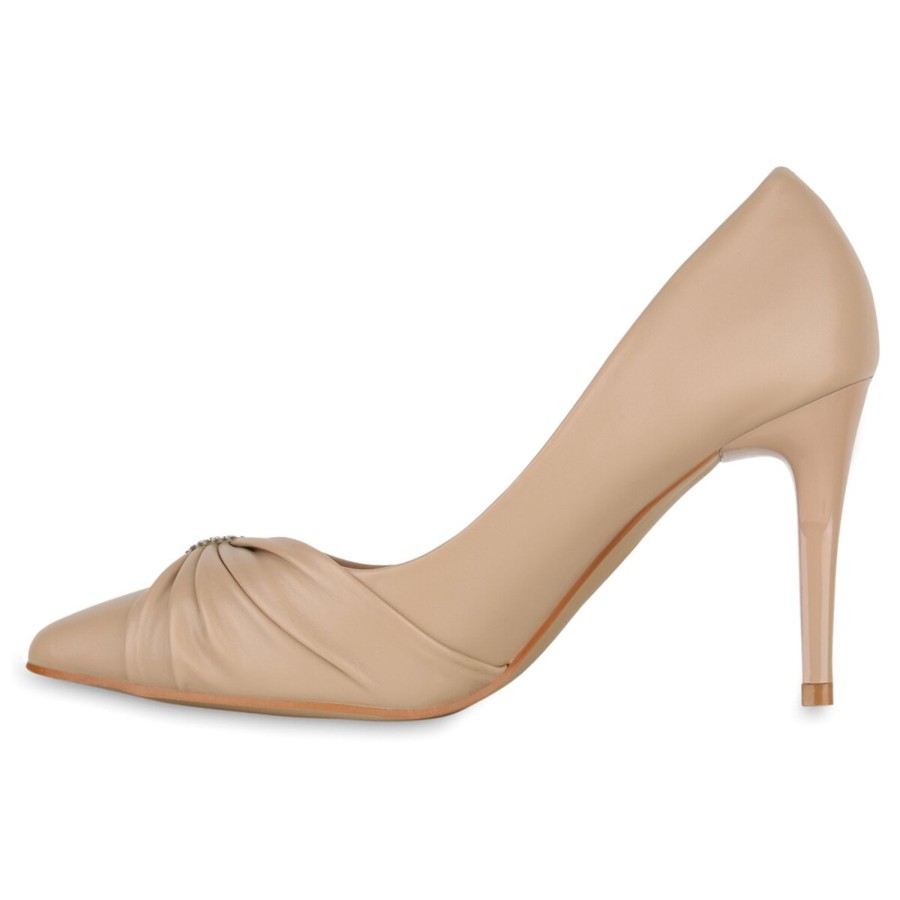 Damenschuhe Stiefelparadies | Damen Klassische Pumps In Khaki