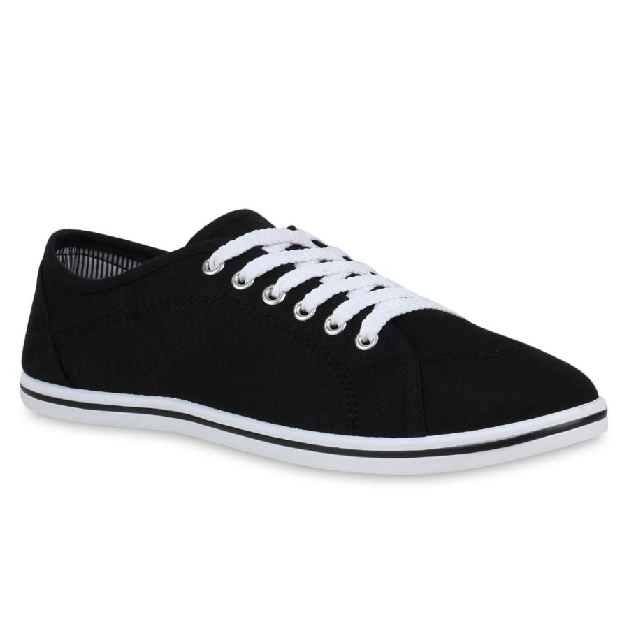 Damenschuhe Stiefelparadies | Damen Sneaker Low In Schwarz