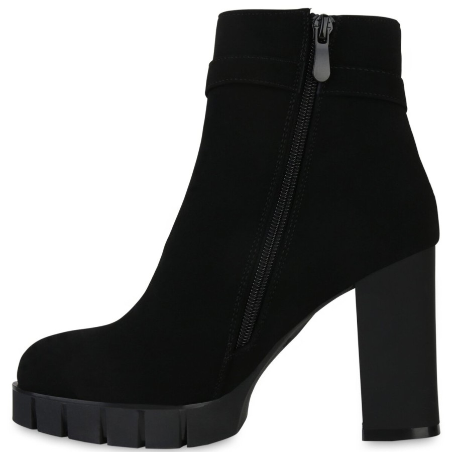 Damenschuhe Stiefelparadies | Damen Klassische Stiefeletten In Schwarz