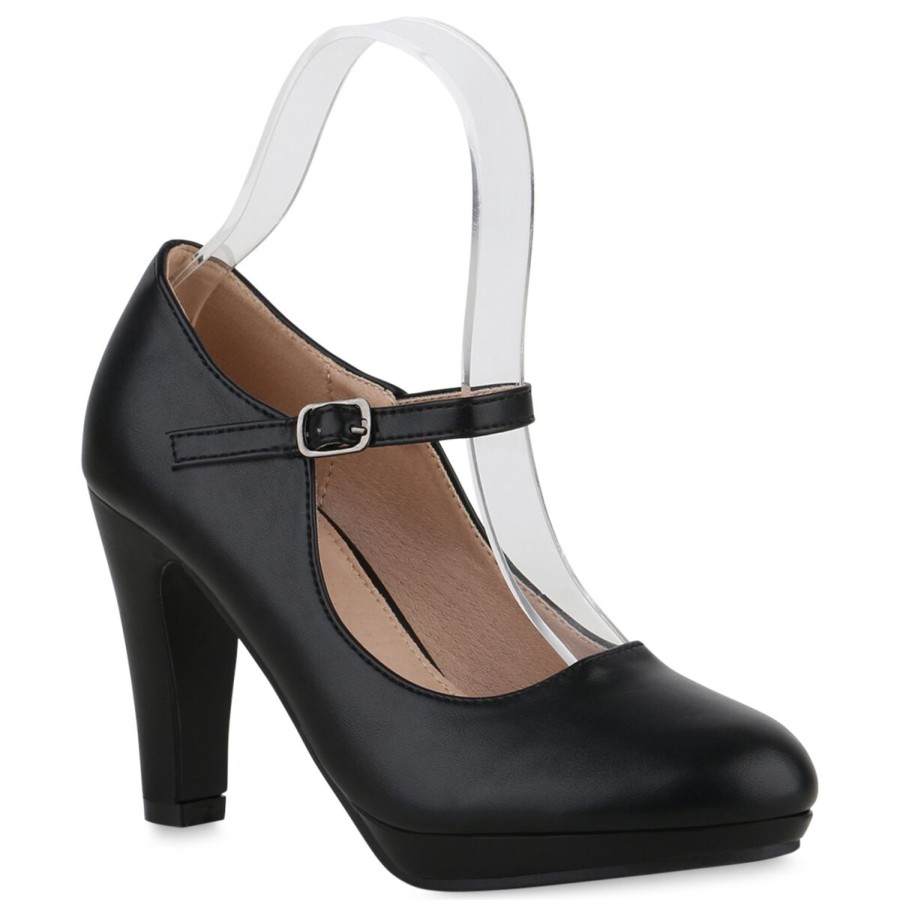 Damenschuhe Stiefelparadies | Damen Mary Janes In Schwarz