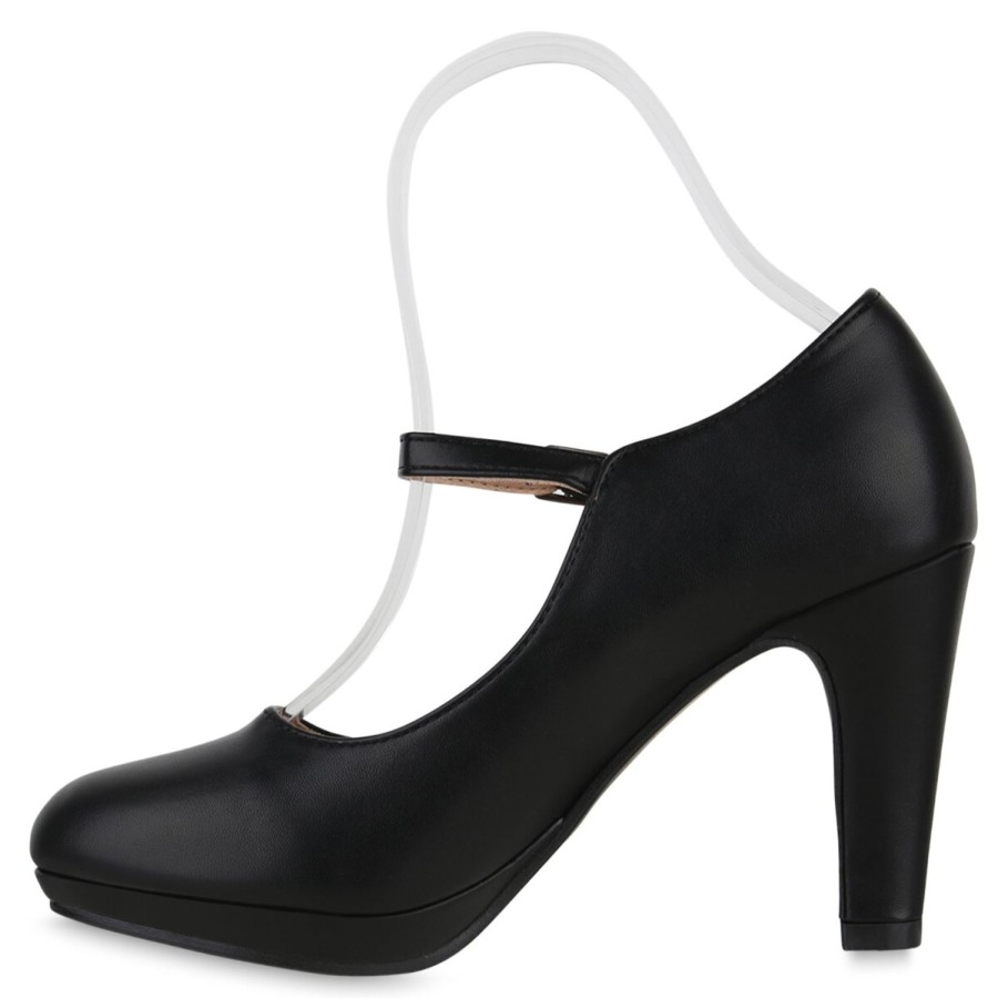 Damenschuhe Stiefelparadies | Damen Mary Janes In Schwarz