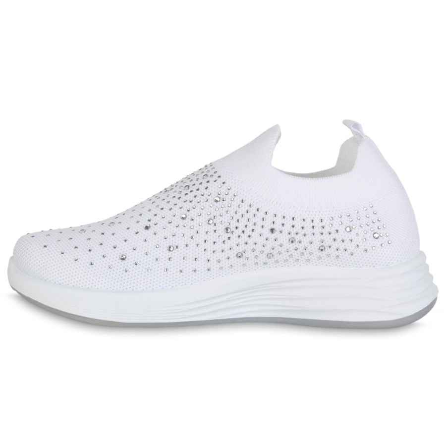 Damenschuhe Stiefelparadies | Damen Slip Ons In Weiss