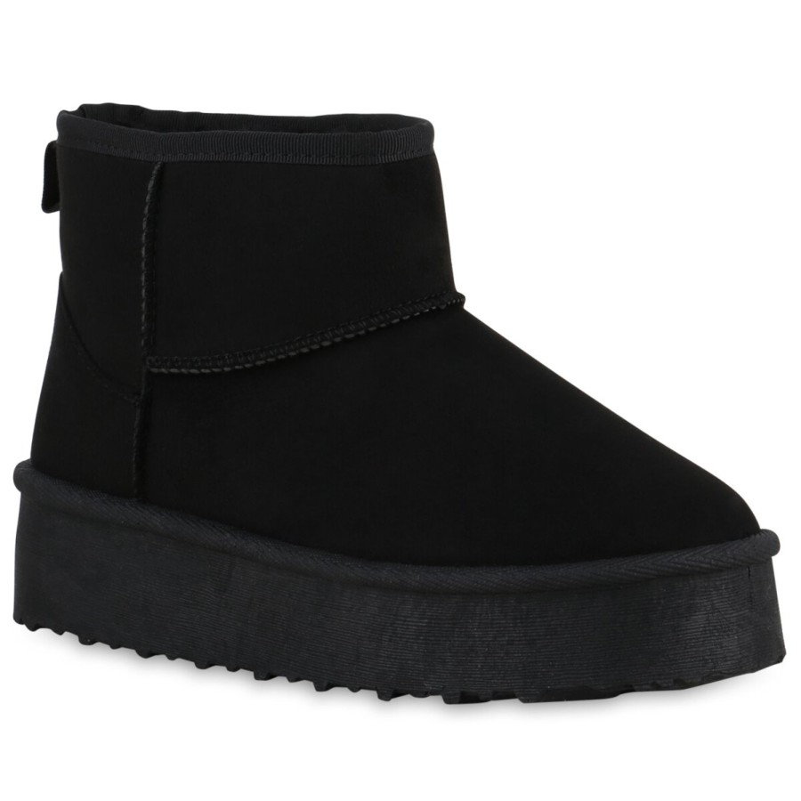 Damenschuhe Stiefelparadies | Damen Winter Boots In Schwarz