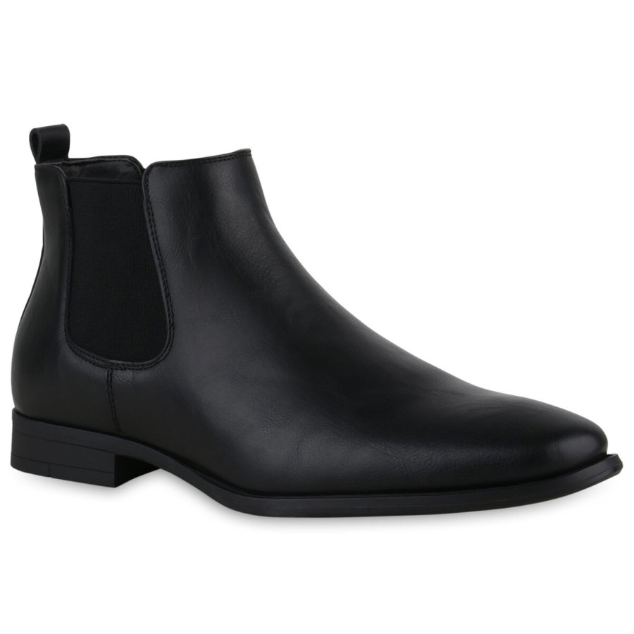 Herrenschuhe Stiefelparadies | Herren Chelsea Boots In Schwarz