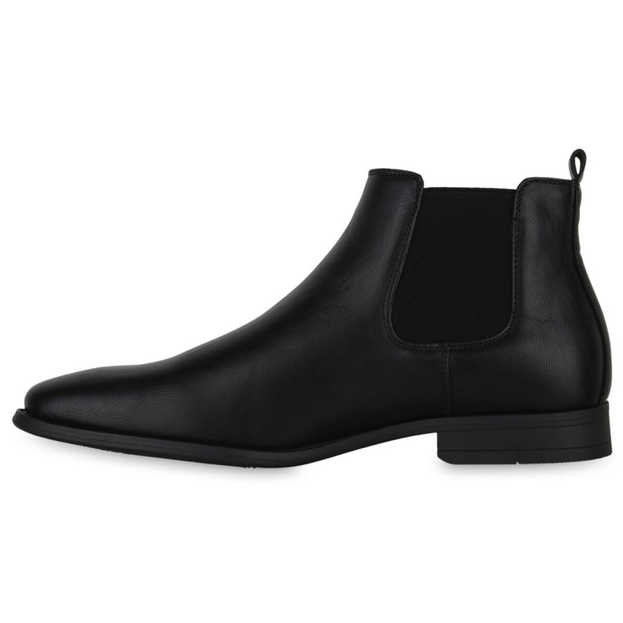 Herrenschuhe Stiefelparadies | Herren Chelsea Boots In Schwarz