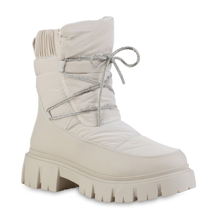 Damenschuhe Stiefelparadies | Damen Winter Boots In Beige