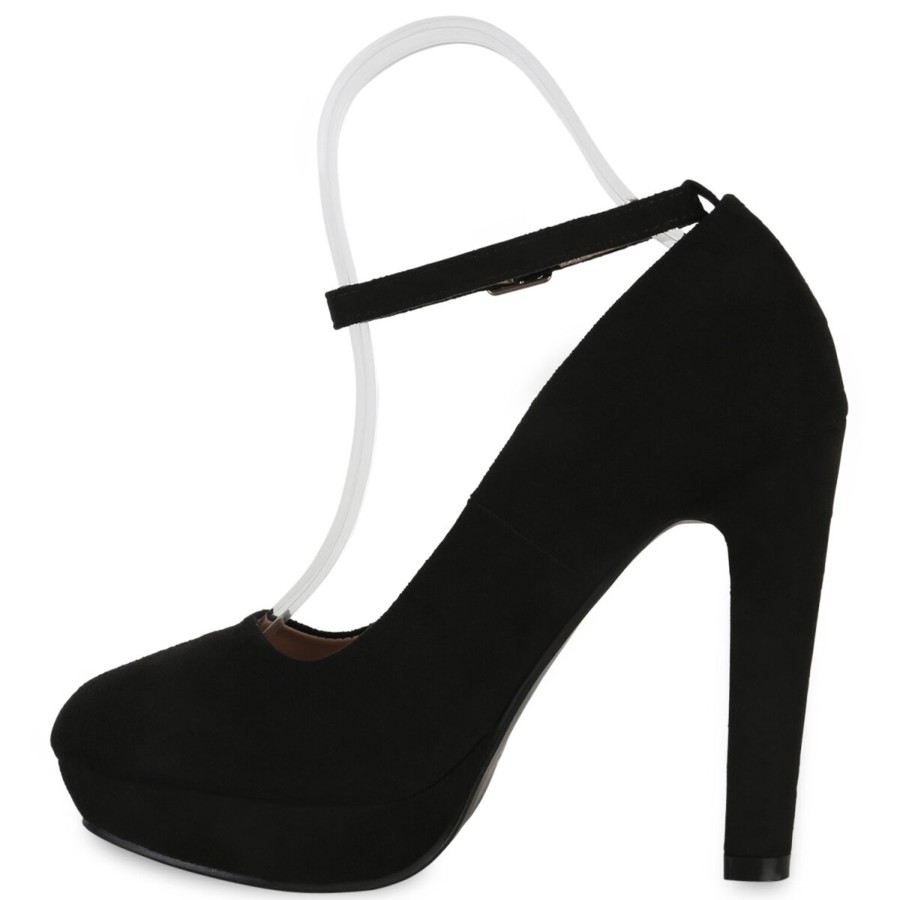 Damenschuhe Stiefelparadies | Damen Plateau Pumps In Schwarz