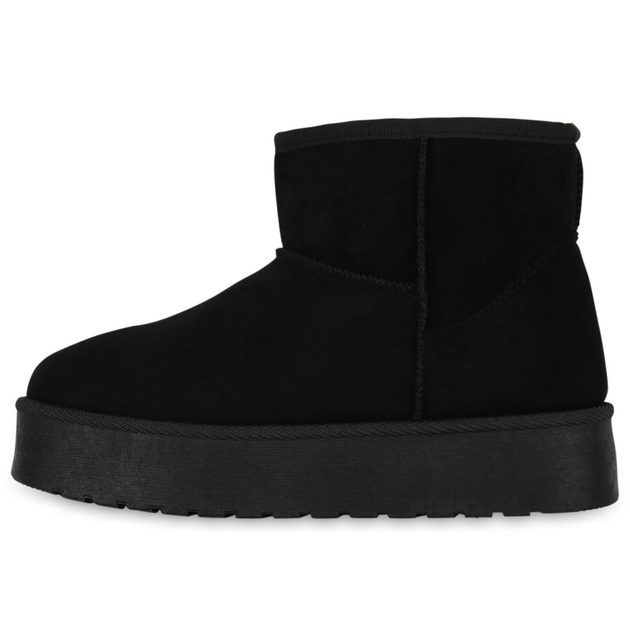 Damenschuhe Stiefelparadies | Damen Winter Boots In Schwarz