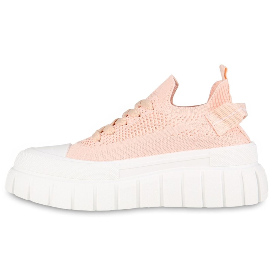 Damenschuhe Stiefelparadies | Damen Plateau Sneaker In Rosa