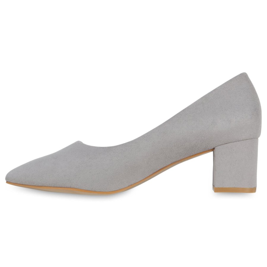 Damenschuhe Stiefelparadies | Damen Klassische Pumps In Grau