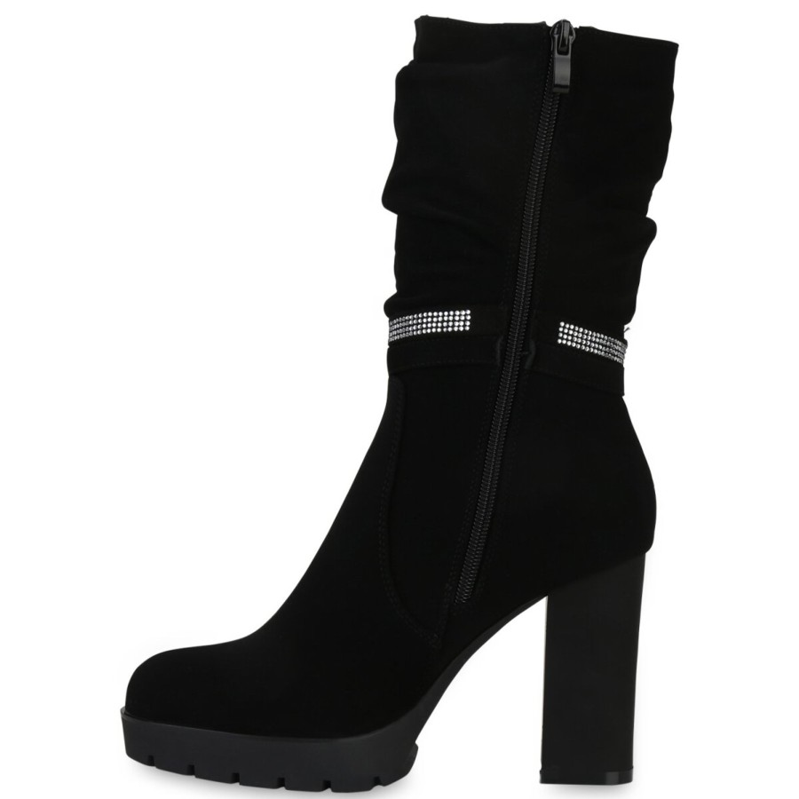 Damenschuhe Stiefelparadies | Damen Klassische Stiefel In Schwarz