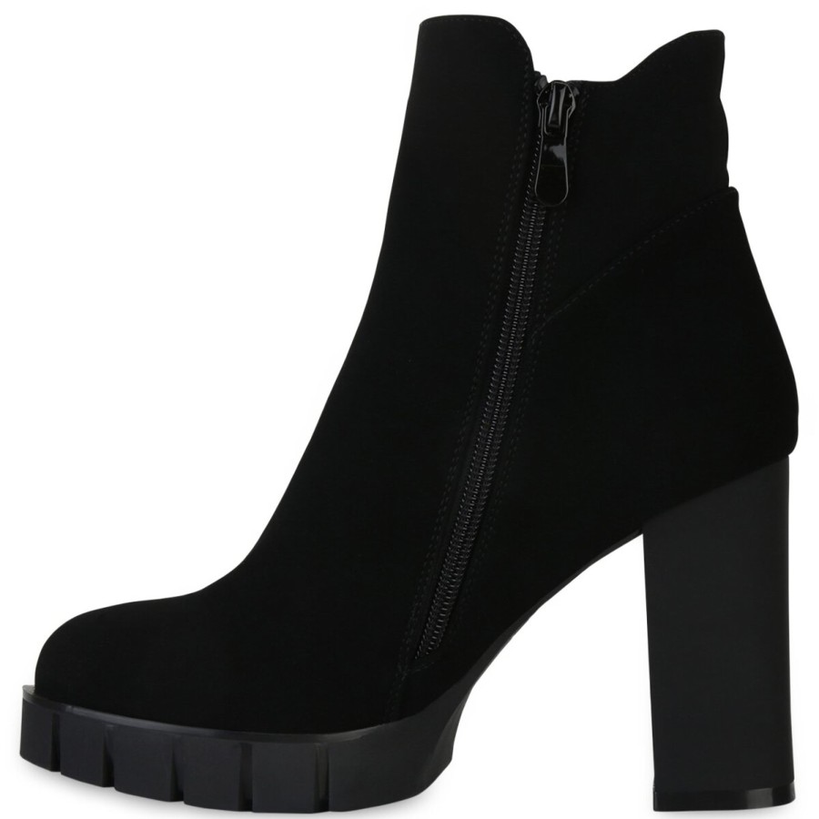 Damenschuhe Stiefelparadies | Damen Klassische Stiefeletten In Schwarz