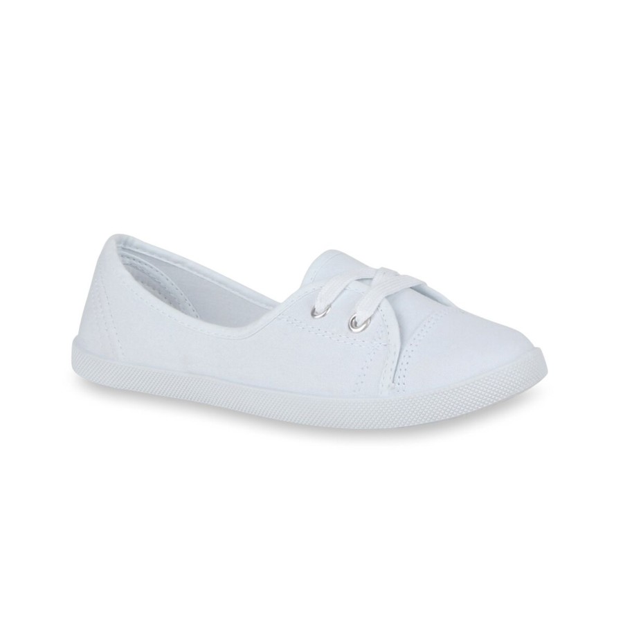 Damenschuhe Stiefelparadies | Damen Sportliche Ballerinas In Weiss