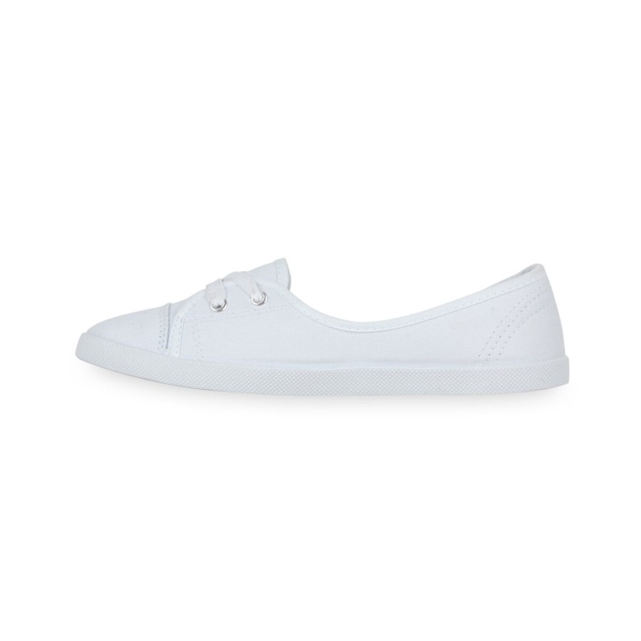 Damenschuhe Stiefelparadies | Damen Sportliche Ballerinas In Weiss