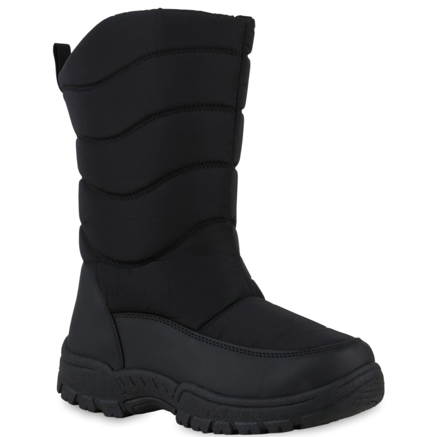 Damenschuhe Stiefelparadies | Damen Winter Boots In Schwarz