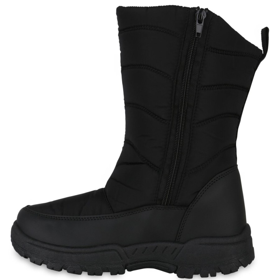 Damenschuhe Stiefelparadies | Damen Winter Boots In Schwarz