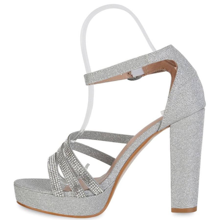 Damenschuhe Stiefelparadies | Damen High Heels In Silber