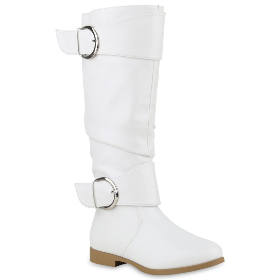 Damenschuhe Stiefelparadies | Damen Klassische Stiefel In Weiss