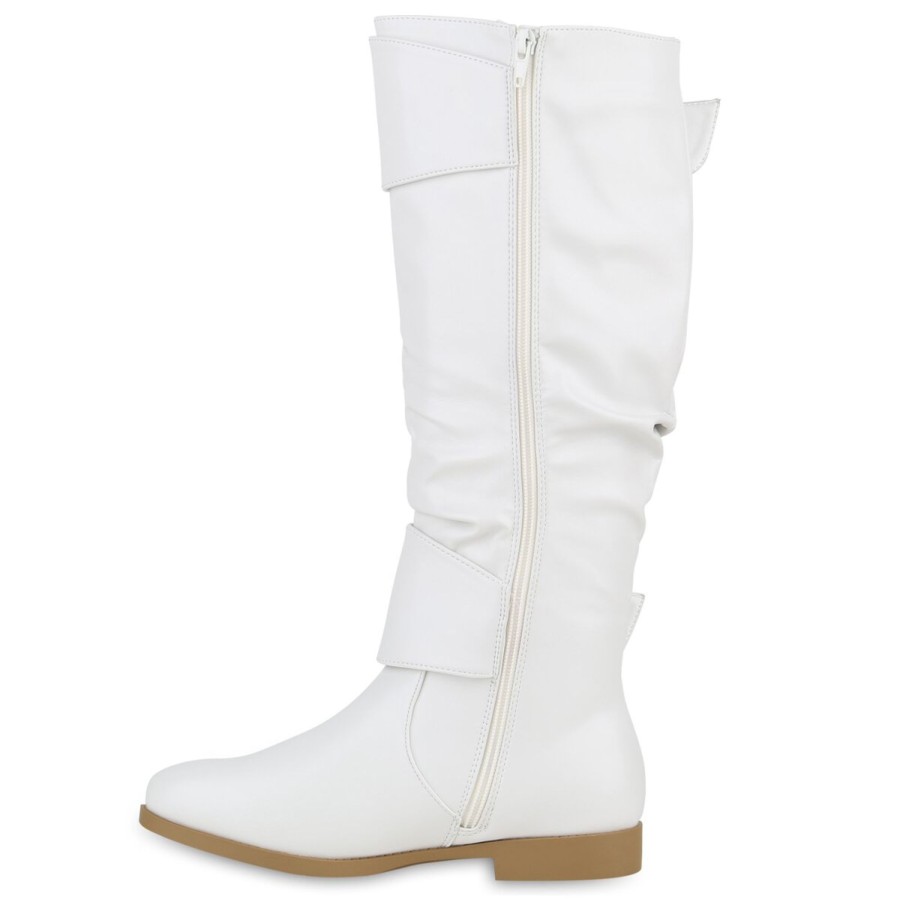 Damenschuhe Stiefelparadies | Damen Klassische Stiefel In Weiss