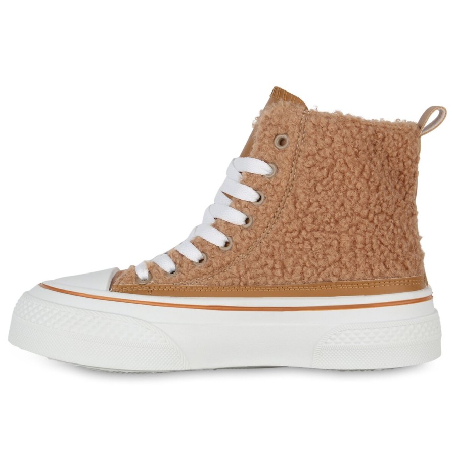 Damenschuhe Stiefelparadies | Damen Sneaker High In Hellbraun