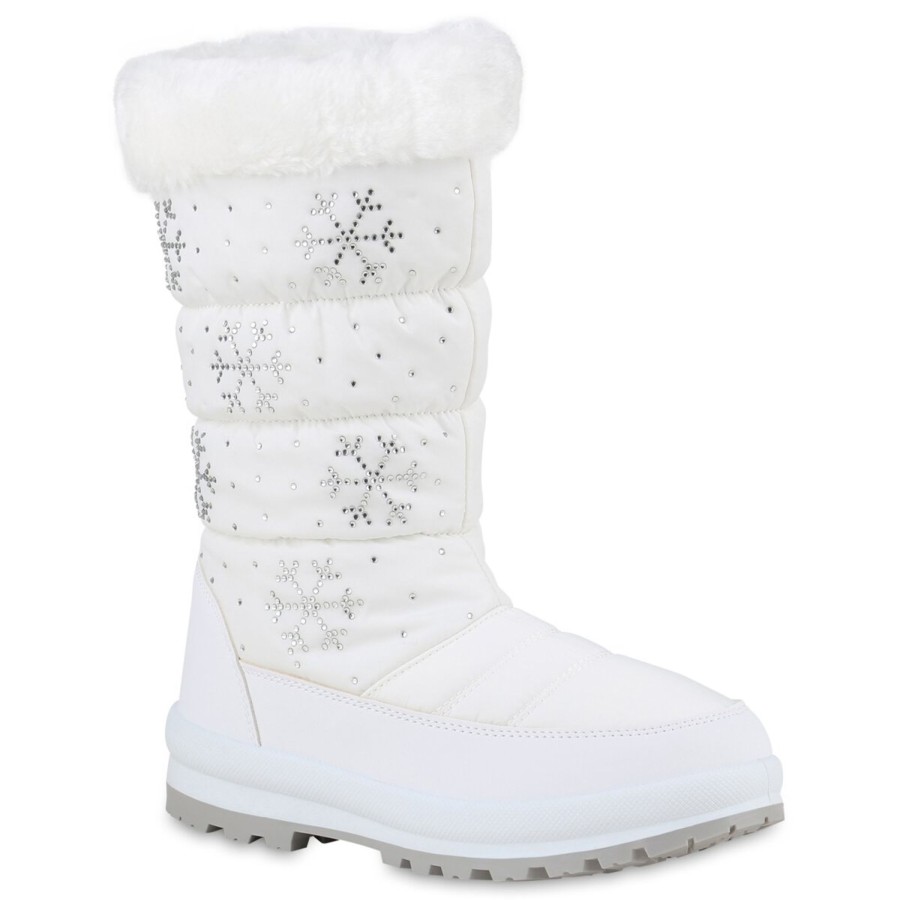 Damenschuhe Stiefelparadies | Damen Winterstiefel In Weiss