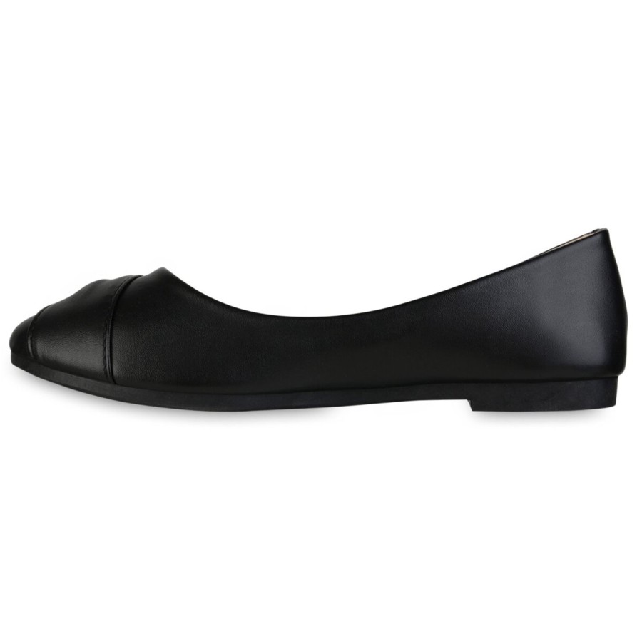 Damenschuhe Stiefelparadies | Damen Klassische Ballerinas In Schwarz