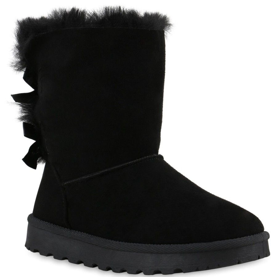 Damenschuhe Stiefelparadies | Damen Winter Boots In Schwarz