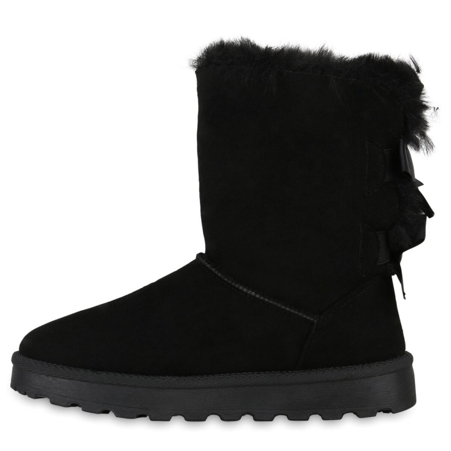 Damenschuhe Stiefelparadies | Damen Winter Boots In Schwarz