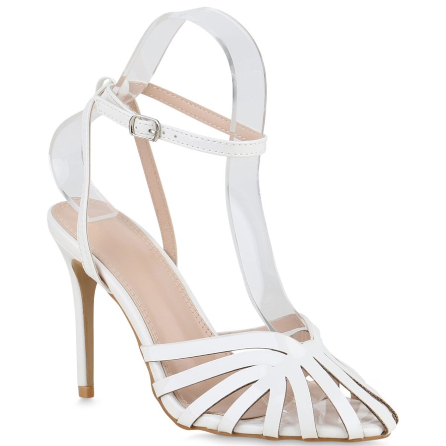 Damenschuhe Stiefelparadies | Damen Slingpumps In Weiss