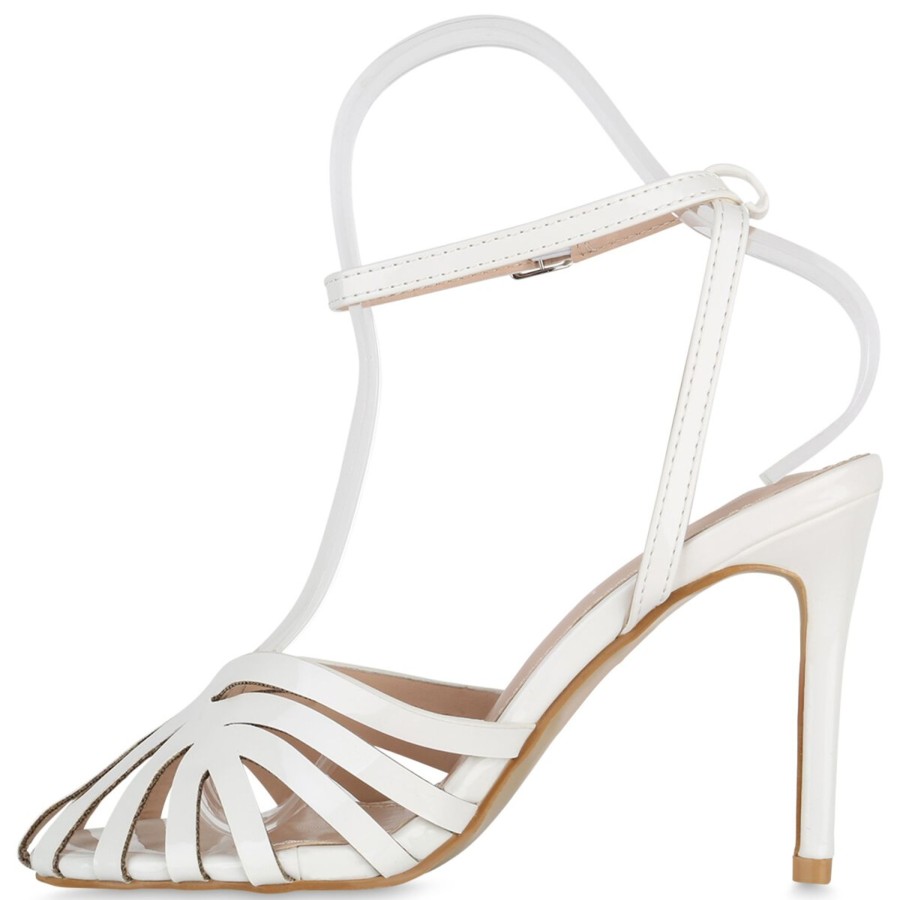 Damenschuhe Stiefelparadies | Damen Slingpumps In Weiss