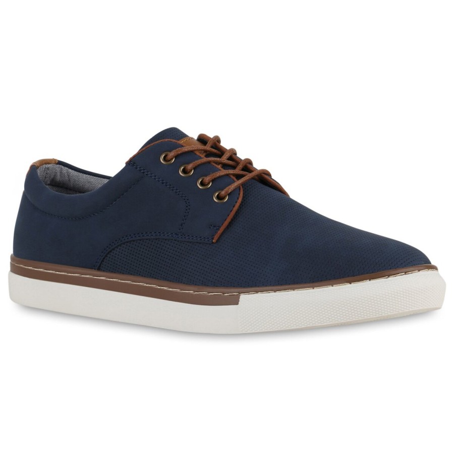 Herrenschuhe Stiefelparadies | Herren Sneaker Low In Dunkelblau