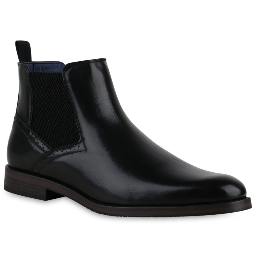 Herrenschuhe Stiefelparadies | Herren Chelsea Boots In Schwarz