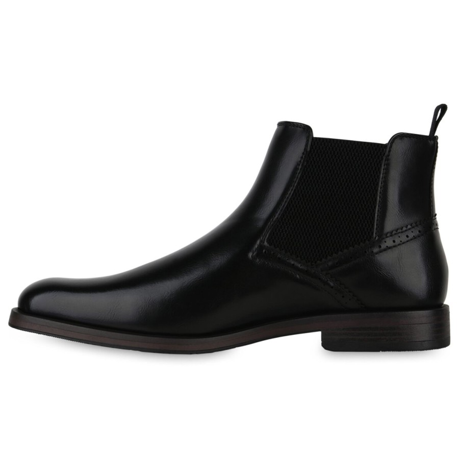 Herrenschuhe Stiefelparadies | Herren Chelsea Boots In Schwarz