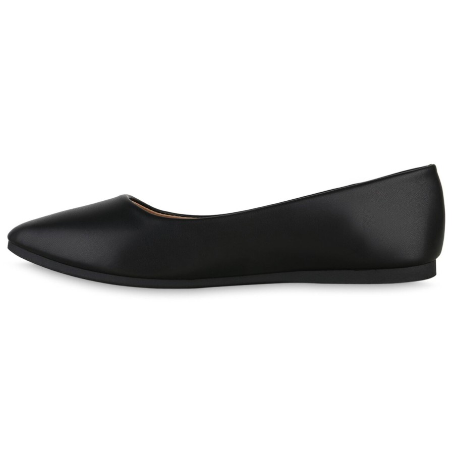 Damenschuhe Stiefelparadies | Damen Klassische Ballerinas In Schwarz