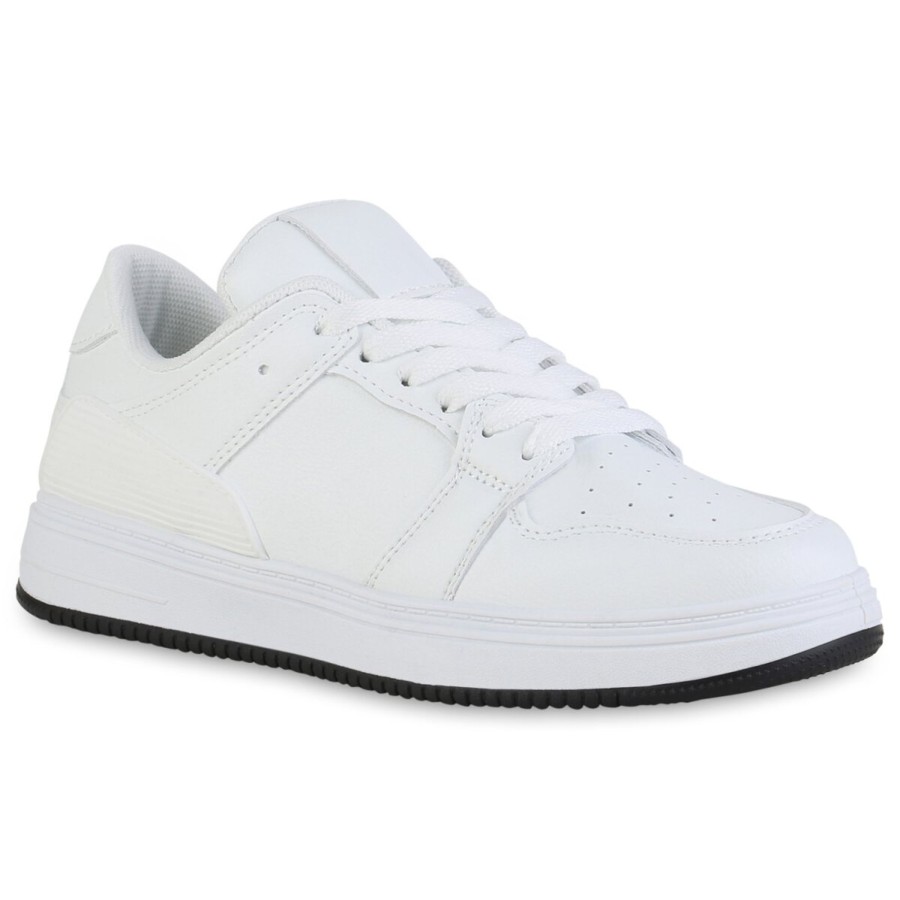 Damenschuhe Stiefelparadies | Damen Sneaker Low In Weiss