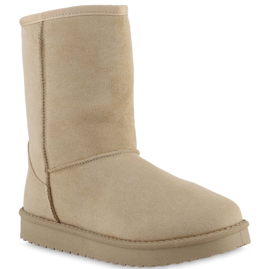 Damenschuhe Stiefelparadies | Damen Winter Boots In Beige