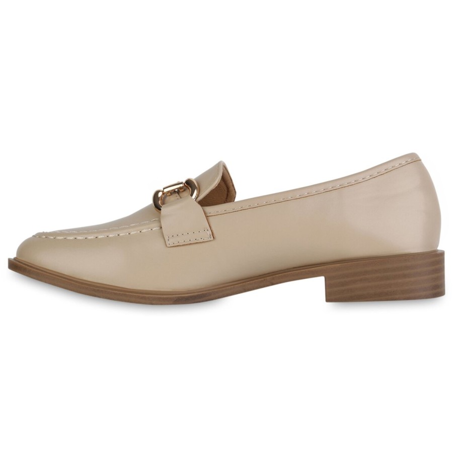 Damenschuhe Stiefelparadies | Damen Loafers In Beige