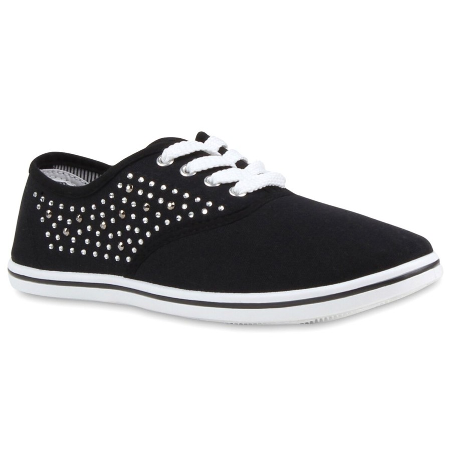 Damenschuhe Stiefelparadies | Damen Sneaker Low In Schwarz