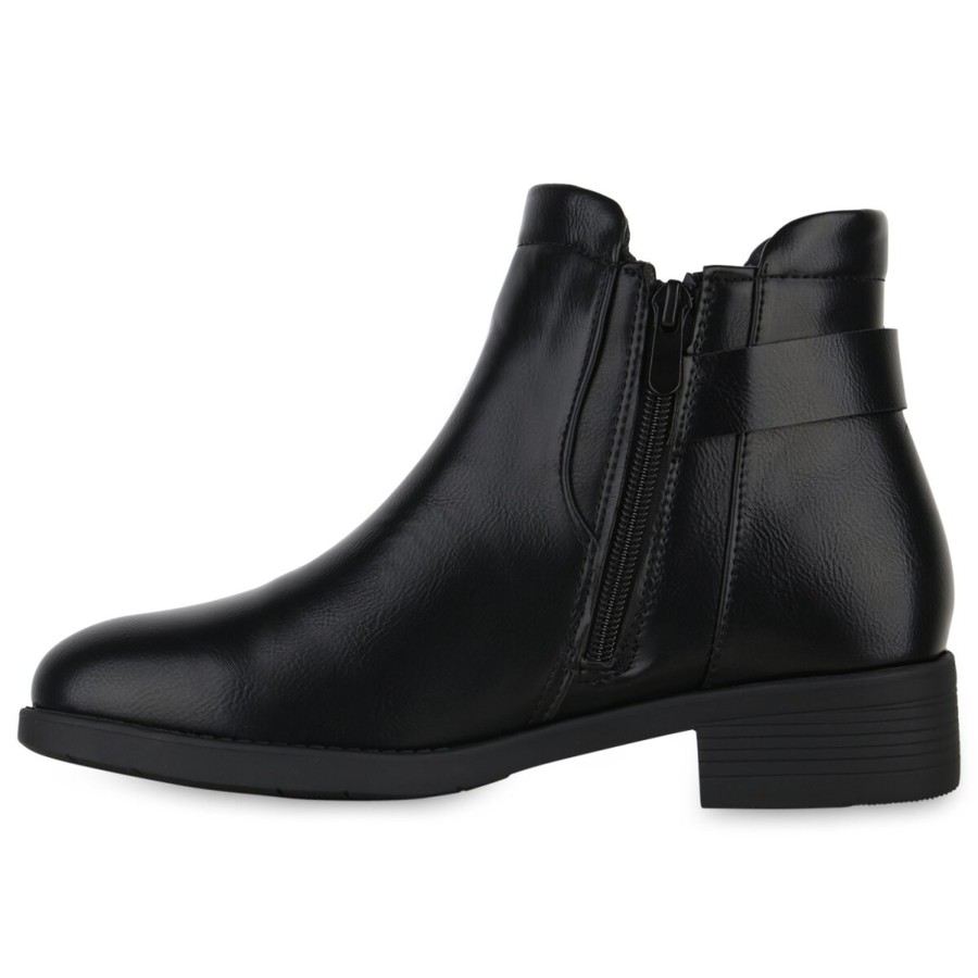 Damenschuhe Stiefelparadies | Damen Klassische Stiefeletten In Schwarz