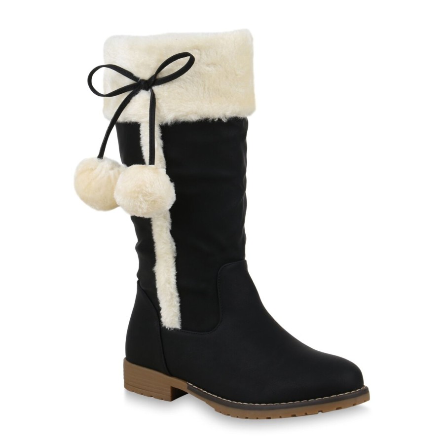 Damenschuhe Stiefelparadies | Damen Winterstiefel In Schwarz