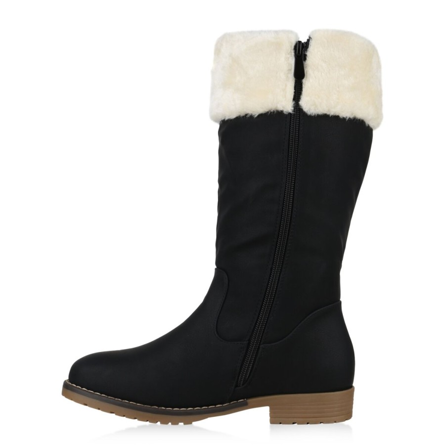 Damenschuhe Stiefelparadies | Damen Winterstiefel In Schwarz